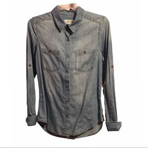 WAX JEAN Long Sleeve Denim top blouse/ Size: S